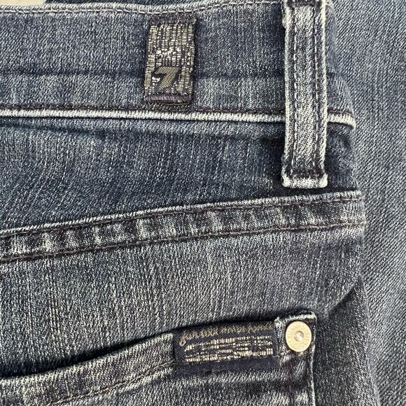 7 For All Mankind Jeans Women's 30 Blue Standard Button Fly A-Pocket Normcore - Picture 11 of 15